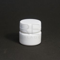 Pote Plástico Branco 40ml c/tp Rosca Lacre