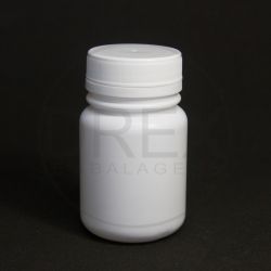 Pote Plástico Branco 90ml c/tp Rosca Lacre